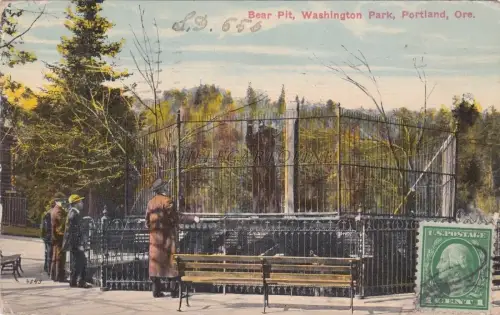 OREGON - Portland - Washington Park - Bärengrube 1916