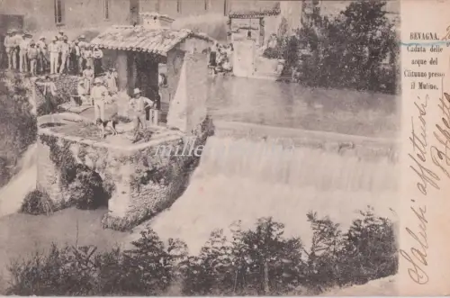 BEVAGNA - Wasserfall des Clitunno bei der Mühle 1905
