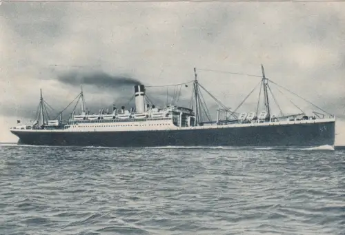 SCHIFF - Italien, Schifffahrt - Dampfer Santa Cruz