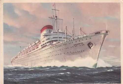 SCHIFF - Italien, Navigation - Motorschiff Augustus 1952