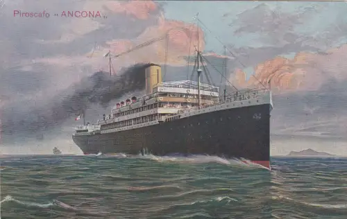 SCHIFF - Italien, Navigation - Dampfer Ancona