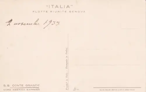 SCHIFF - Italien, Navigation - S.S. Conte Grande