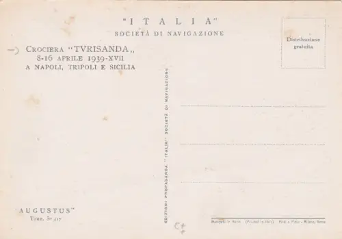 SCHIFF - Italien, Navigation - Augustus - Cruisanda