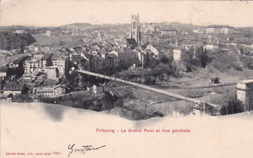 SCHWEIZ - Fribourg - Le Grand Point et Vue Generale 1902