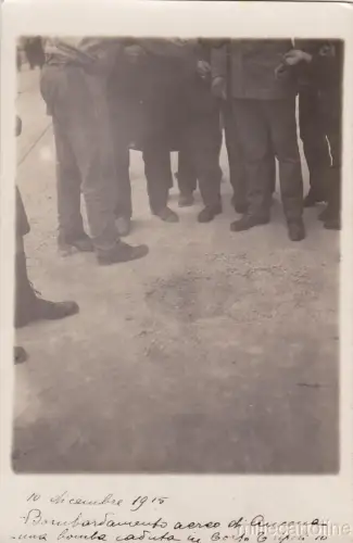 * ANCONA - Private Fotokarte - Österreichische Bombe auf dem Corso Tripolis 1915 gefallen