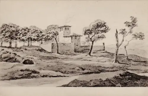 #ROM: VILLA BORGHESE Zeichnung von GOETHE (1786-88)