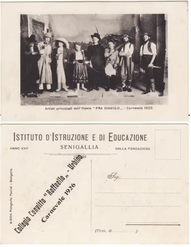 #SENIGALLIA: IST. AUSBILDUNG UND ERZIEHUNG - KARNEVAL 1926 - ZWISCHEN TEUFEL ..