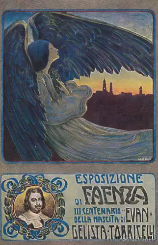 * LUFTFAHRT - Ausstellung von Faenza 1908 - Druckprobe Ill.Guerrini