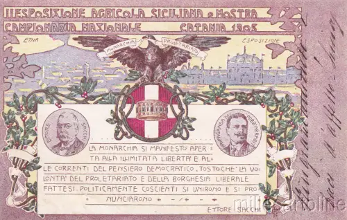 * CATANIA - II Sizilianische Landwirtschaftsausstellung und Musterausstellung Naz. 1905