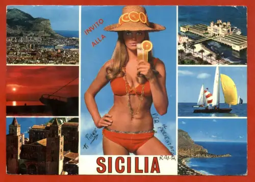 BELLEZZE AL BAD - EINLADUNG nach SIZILIEN - PALERMO 1972 m