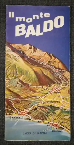 MONTE BALDO - Gardasee - Faltbroschüre mit Foto und illustrierter Karte