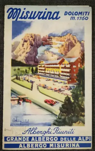 MESSURINA - Hotels zusammengefasst - Faltbroschüre mit Fotos und schönen Illustrationen