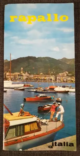 RAPALLO - Faltbroschüre mit Fotos und Karte von Ausflügen und Wanderungen