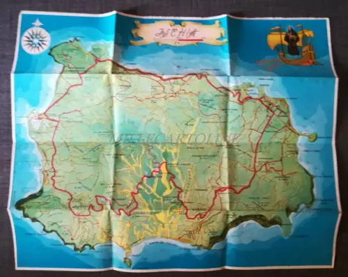 ISCHIA - Schöne illustrierte Klappkarte