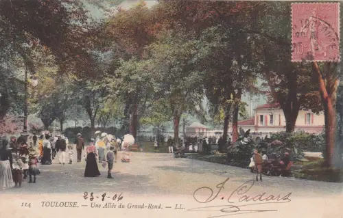FRANKREICH - Toulouse - Une Allée du Grand Rond 1906