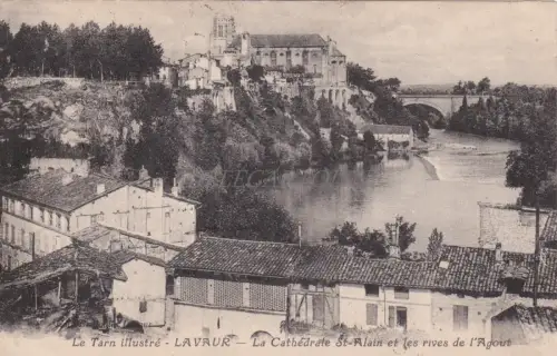 FRANKREICH - Lavaur - La Cathedrale St. Alain et les rives de l'Agout 1927