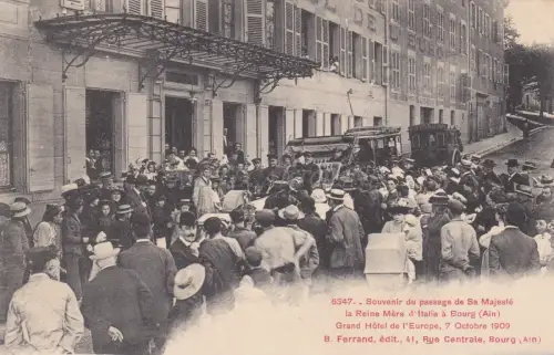 FRANKREICH - Bourg - Souvenir de la Reine Mère d'Italia 1909 Elena di Savoia