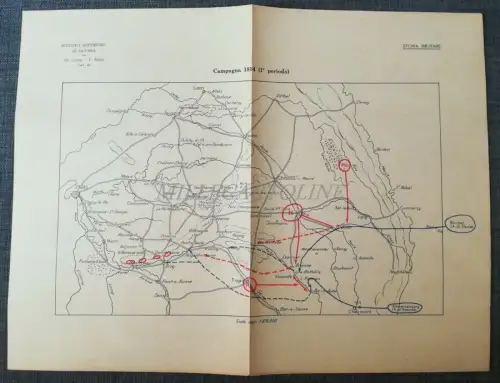 MILITÄRGESCHICHTE - Ist. Sup. Krieg - Französisches Reich - Karte Napoleon 1814