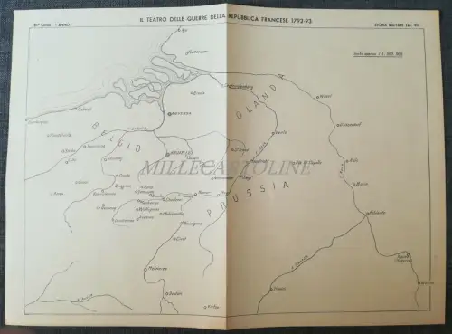 MILITÄRGESCHICHTE - Französische Revolution - Karte Theater Kriege Republik