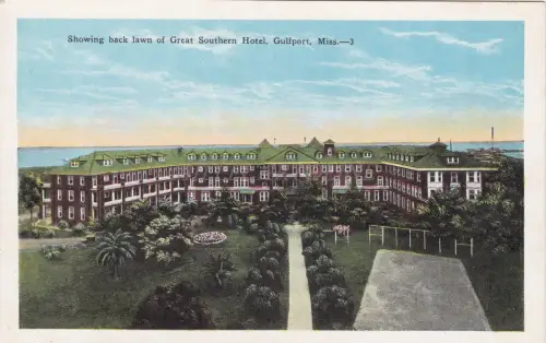 MISSISSIPPI - Showing Back Rasen of Great Southern Hotel, Gulfport