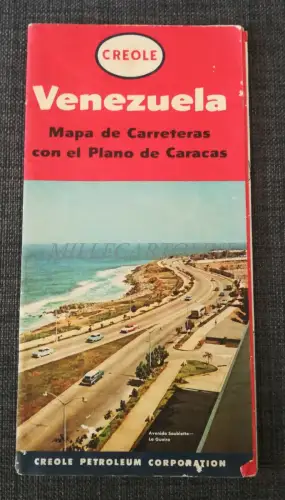 VENEZUELA - Riesiges Faltheft mit Karte, Ort und Beschilderung
