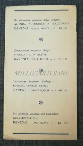 BAVENO - Prospekt mit Hotelliste