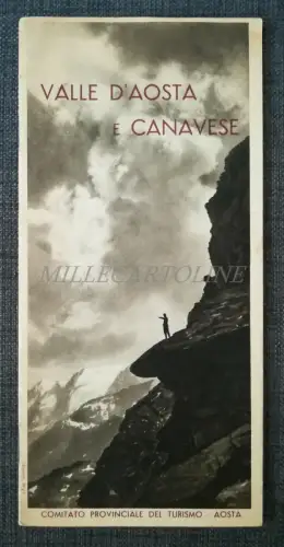 VALLE D'AOSTA E CANAVESE - ENIT Tourist Broschüre mit Karte und Foto