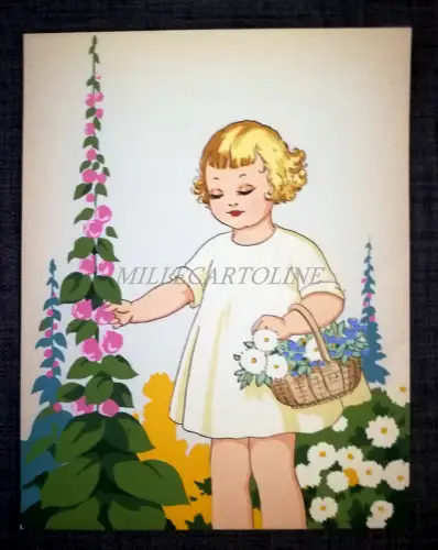 BUNTE TEMPERA-TASCHE - Blumensammlerpuppe - Klöster
