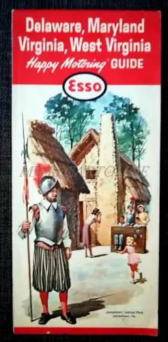 ESSO - Delaware, Maryland, Virginia, West Virginia Happy Motoring Guide - Karten