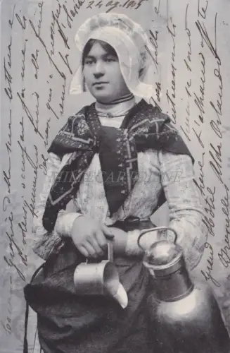 BELGIEN - Mädchen in Tracht - Bruxelles 1905