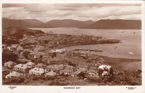 SCHOTTLAND - Gourock Bay - Foto Postkarte 1955