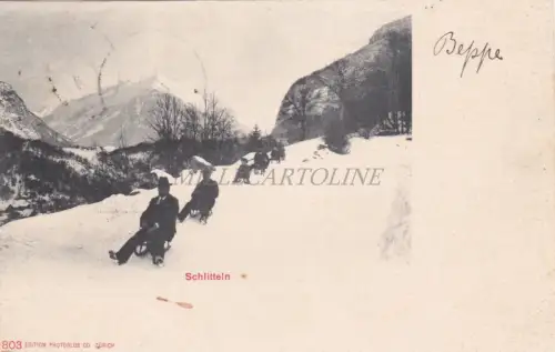 SPORT - Schlitteln - Simplon Dorf 1903