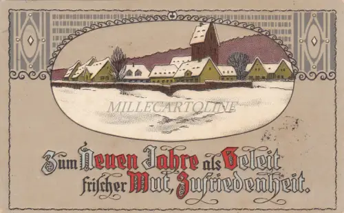 GRUSS - Neue Jahre - Embossed 1913