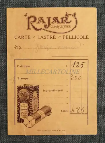 RAJAR - Umschlag für Negative und Fotos mit Illustration G. Lopez