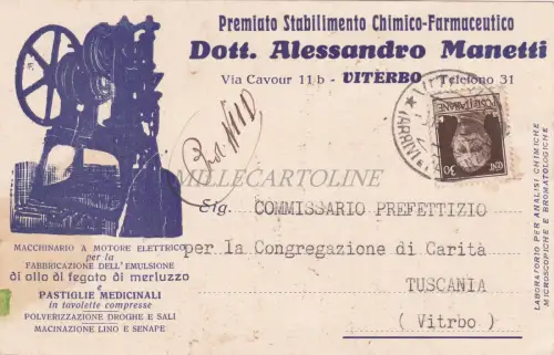 VITERBO - Dr. Alessandro Manetti 1931