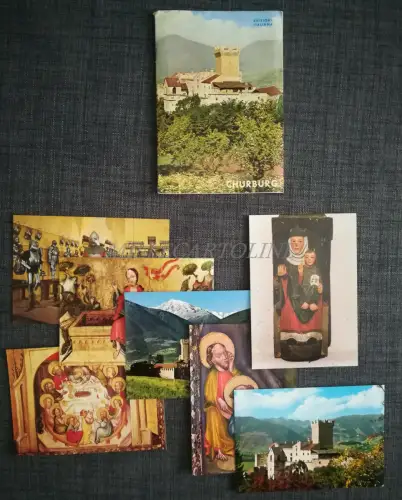 CHURBURG - Tourismusprospekt reich an Fotos & 7 Postkarten