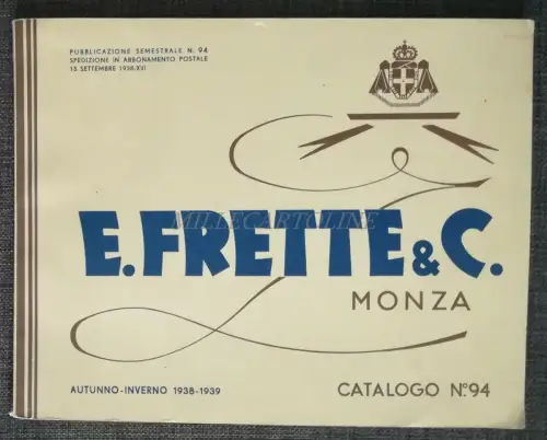 E. FRETTE & C. - Monza - Illustrierter Artikelkatalog 1938-1939