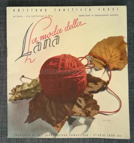 LANIFICIO ROSSI - La Moda della Lana - Publikation mit Farbfotos Busi 1938