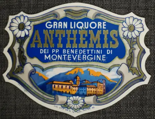 ANTHEMIS BENEDETTINI MONTEVERGINE - Etikett Gran Liquore