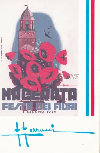 MACERATA - Unione Philatelica Numismatica, Festa dei Fiori, Ferrucci 1988