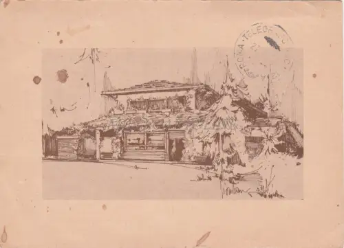 ANCONA - Villa Vettori, illustrierte Skizze