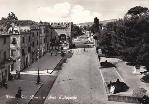 FANO - Via Roma e Arco d'Augusto 1959