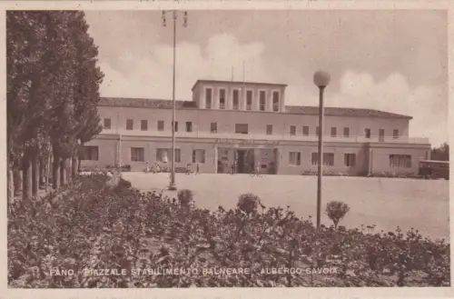 FANO - Piazzale Estabimento Balneare, Albergo Savoia 1943