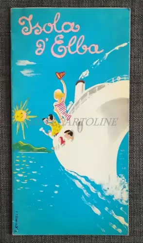 INSEL ELBA - Touristen-Faltblatt mit Fotos und Illustrationen Romoli