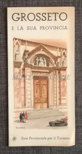 GROSSETO UND SEINE PROVINZ - Touristisches Faltblatt ENIT Illustrato Riccobaldi