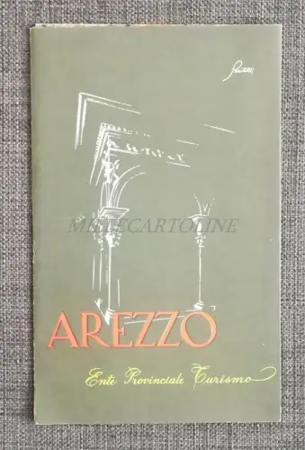 AREZZO - Touristen-Faltschaltung mit Foto und Karte