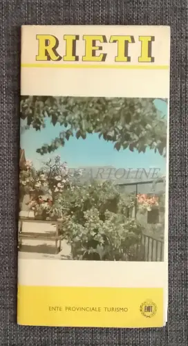 RIETI - ENIT Tourist Faltblatt mit Fotos und Illustrationen