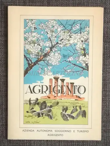AGRIGENTO - Touristen-Faltblatt mit Karten und Illustrationen