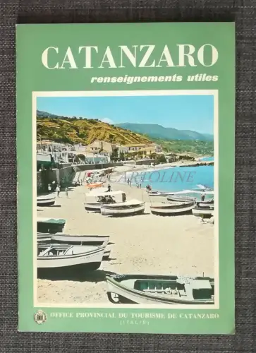 CATANZARO NÜTZLICHE INFORMATIONEN - ENIT Touristenheft mit Foto 1962