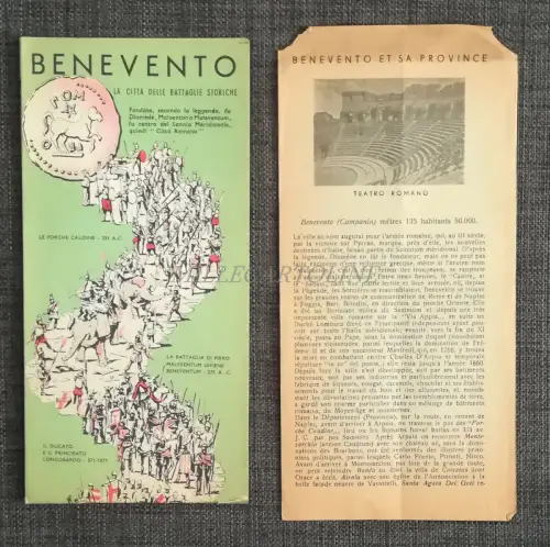 HISTORISCHE SCHLACHTEN BENEVENT - Touristisches Faltblatt mit Illustrationen und Karte
